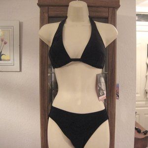 NWT $118 Black Bikini GIDEON OBERSON S 8